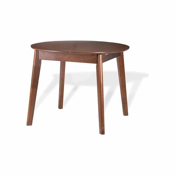 Dining Tables |   Extendable Round Dining Room Table Modern Solid Wood, Medium Brown Dining Tables Dining Tables