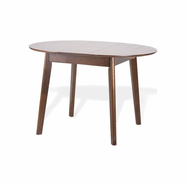 Dining Tables |   Extendable Round Dining Room Table Modern Solid Wood, Medium Brown Dining Tables Dining Tables