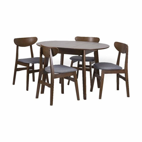 Dining Tables |   Extendable Round Dining Room Table Modern Solid Wood, Medium Brown Dining Tables Dining Tables