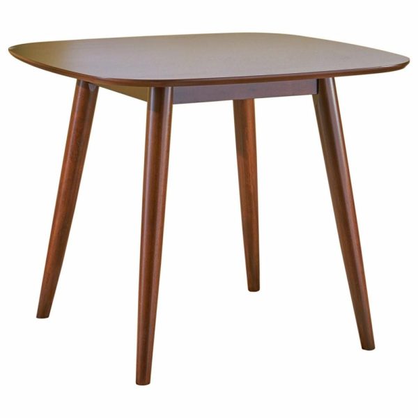 Dining Tables |   Gdf Studio Bass Mid Century Modern Square Faux Wood Dining Table, Walnut Dining Tables Dining Tables