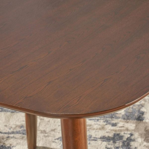 Dining Tables |   Gdf Studio Bass Mid Century Modern Square Faux Wood Dining Table, Walnut Dining Tables Dining Tables