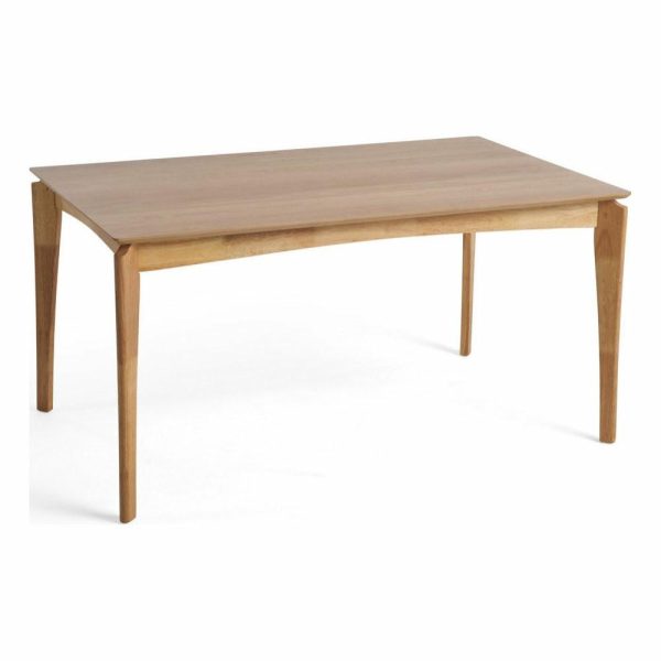 Dining Tables |   Gdf Studio Grace Mid-Century 6-Seater Rubberwood With Walnut Veneer Dining Table, Natural Oak Dining Tables Dining Tables