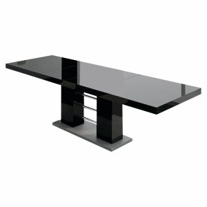 Dining Tables |   Linosa Extendable Dining Table, Black Dining Tables Dining Tables