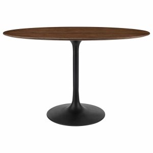 Dining Tables |   Lippa 48″ Oval Walnut Dining Table Black Walnut Dining Tables Dining Tables