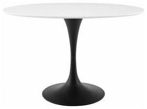 Dining Tables |   Lippa 48″ Oval Wood Top Dining Table Black White Dining Tables Dining Tables