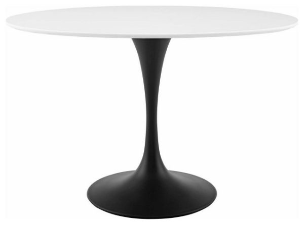 Dining Tables |   Lippa 48″ Oval Wood Top Dining Table Black White Dining Tables Dining Tables