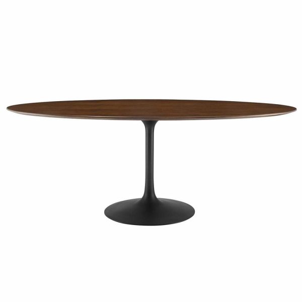 Dining Tables |   Lippa 78″ Oval Wood Dining Table Black Walnut Dining Tables Dining Tables