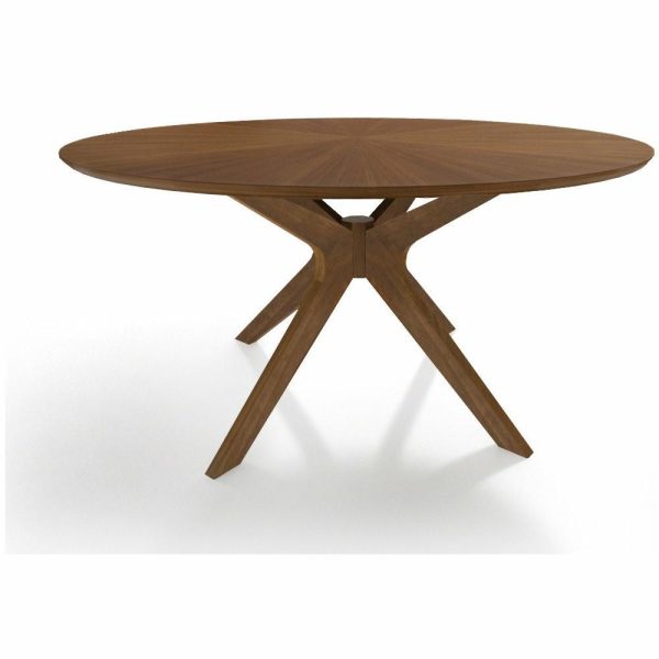 Dining Tables |   Modrest Prospect Modern Large Round Walnut Dining Table Dining Tables Dining Tables