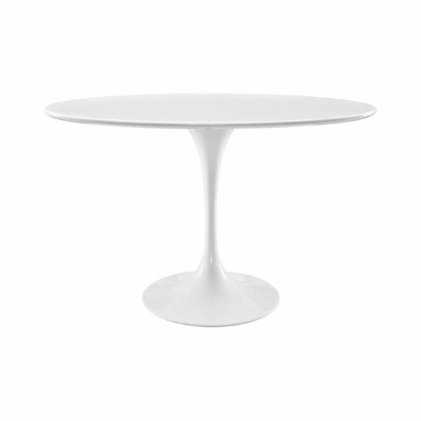 Dining Tables |   Modway Lippa 48″ Oval Lacquered Mdf Wood Top Dining Table In White Dining Tables Dining Tables