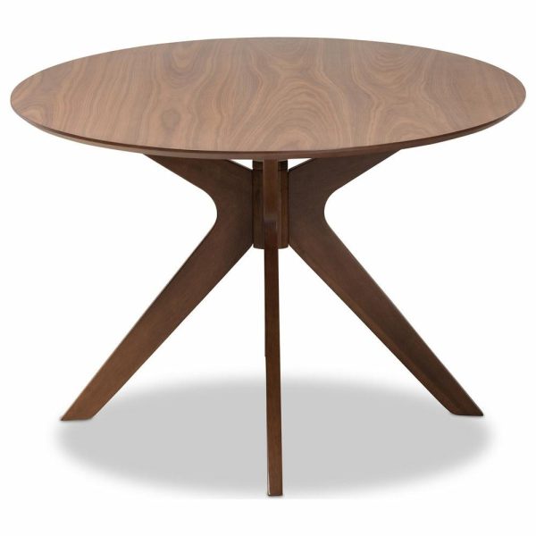 Dining Tables |   Monte Mid-Century Brown Finished Wood 71-Inch Oval Dining Table Dining Tables Dining Tables