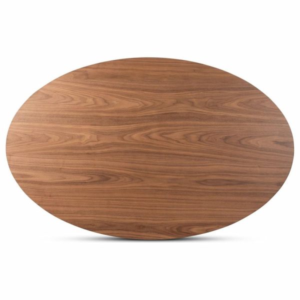 Dining Tables |   Monte Mid-Century Brown Finished Wood 71-Inch Oval Dining Table Dining Tables Dining Tables