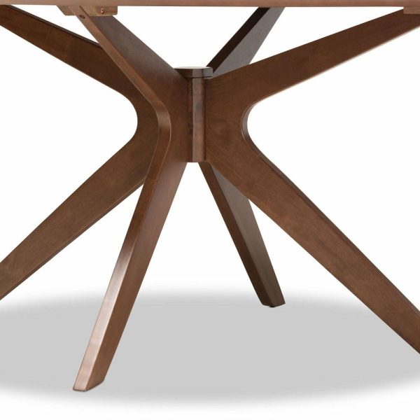 Dining Tables |   Monte Mid-Century Brown Finished Wood 71-Inch Oval Dining Table Dining Tables Dining Tables