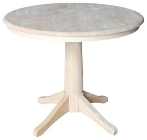 Dining Tables |   Round Top Pedestal Table, Unfinished, 36″Ch Round Dining Tables Dining Tables