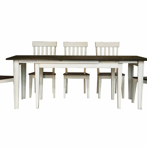 Dining Tables |   Toluca 60″ – 132″ Rectangular Leg Table, With (3) 24″ Self-Storing Leaves Dining Tables Dining Tables