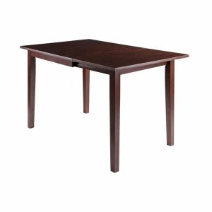 Dining Tables |   Winsome Perrone 48″ Drop Leaf Transitional Solid Wood Dining Table In Walnut Dining Tables Dining Tables