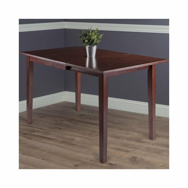 Dining Tables |   Winsome Perrone 48″ Drop Leaf Transitional Solid Wood Dining Table In Walnut Dining Tables Dining Tables