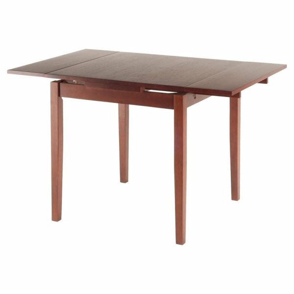 Dining Tables |   Winsome Pulman Drop Leaf Transitional Solid Wood Dining Table In Walnut Dining Tables Dining Tables