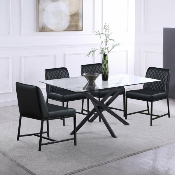 Dining Tables |   Xander Dining Table, Matte Black Legs, Rectangular Top Dining Tables Dining Tables