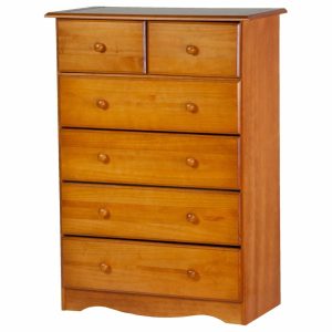 Dressers And Chests |   100% Solid Wood 4+2 Or 6-Drawer Chest, Honey Pine Bedroom Dressers And Chests