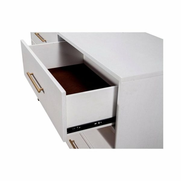 Dressers And Chests |   Alpine Furniture Madelyn Six Drawer Wood Dresser In White Bedroom Dressers And Chests