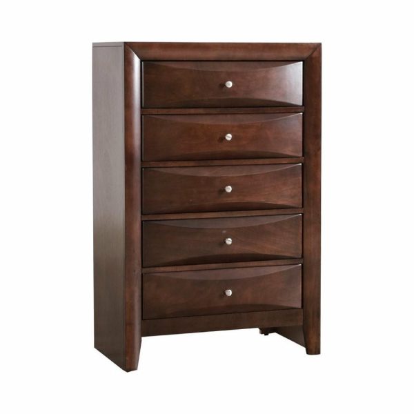 Dressers And Chests |   Glory Furniture Marilla 5 Drawer Chest In Cappuccino Bedroom Dressers And Chests