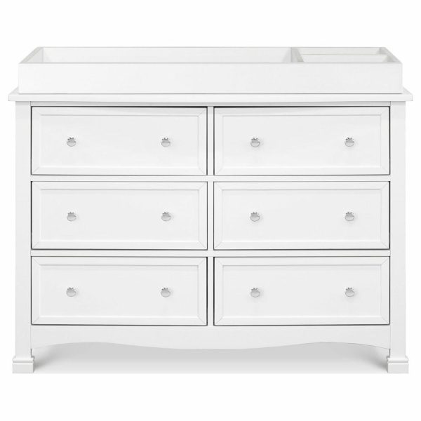 Dressers And Chests |   Kalani 6-Drawer Double Wide Dresser, White Bedroom Dressers And Chests