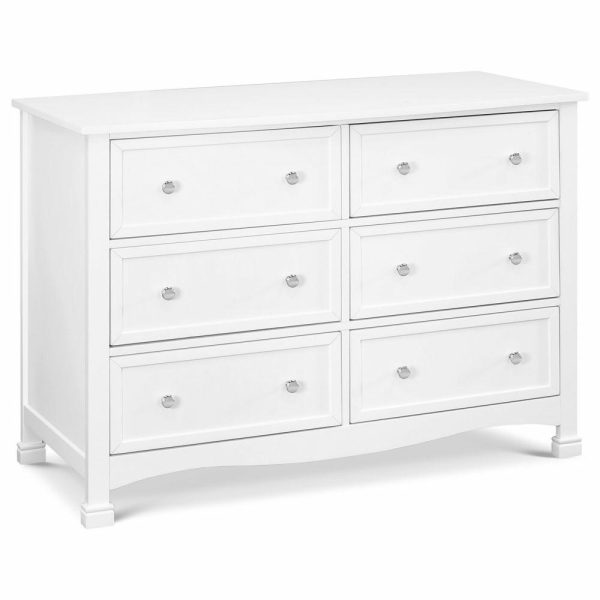 Dressers And Chests |   Kalani 6-Drawer Double Wide Dresser, White Bedroom Dressers And Chests