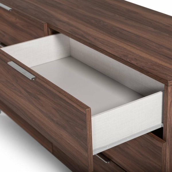 Dressers And Chests |   Nova Domus Brooklyn Italian Modern Walnut Dresser Bedroom Dressers And Chests