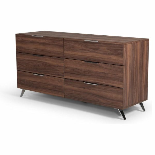 Dressers And Chests |   Nova Domus Brooklyn Italian Modern Walnut Dresser Bedroom Dressers And Chests