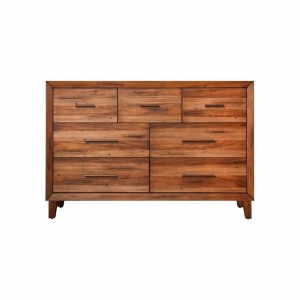 Dressers And Chests |   Origins By Alpine Trinidad Wood 7 Drawer Dresser In Toffee (Brown) Bedroom Dressers And Chests