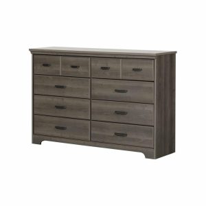 Dressers And Chests |   South Shore Versa 8 Drawer Dresser In Gray Maple Bedroom Dressers And Chests