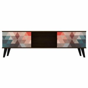 Media Storage |   Doyers 62″ Tv Stand, Multi Color Red And Blue Furniture Media Storage