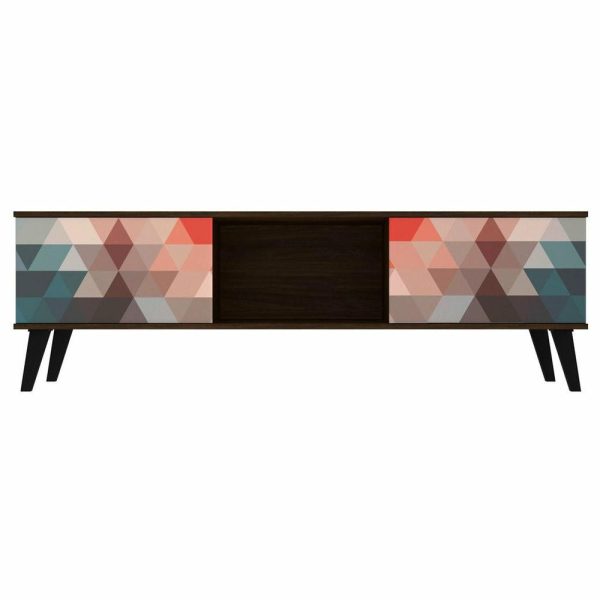 Media Storage |   Doyers 62″ Tv Stand, Multi Color Red And Blue Furniture Media Storage