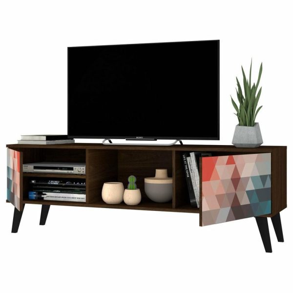 Media Storage |   Doyers 62″ Tv Stand, Multi Color Red And Blue Furniture Media Storage