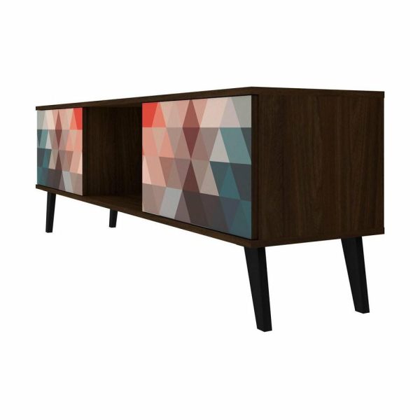 Media Storage |   Doyers 62″ Tv Stand, Multi Color Red And Blue Furniture Media Storage