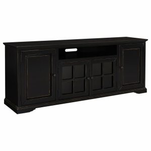 Media Storage |   Hamilton Tv Console, Vintage Black, 82″ Furniture Media Storage