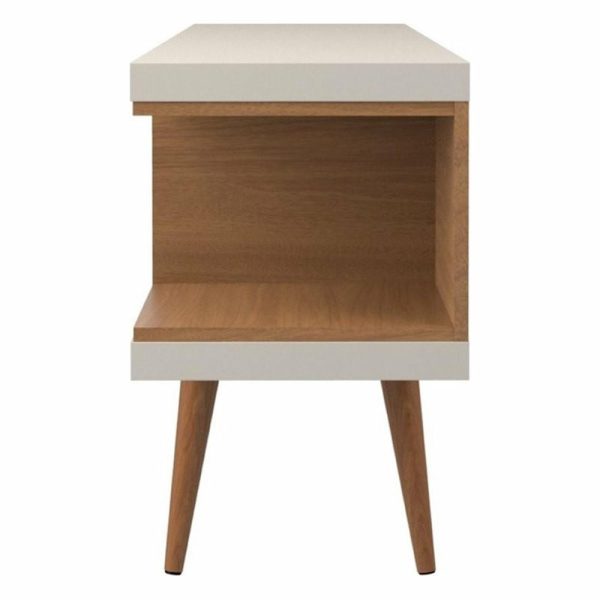 Media Storage |   Manhattan Comfort Utopia Wood Tv Stand For Tvs Up To 50″ In Maple/Off White Furniture Media Storage