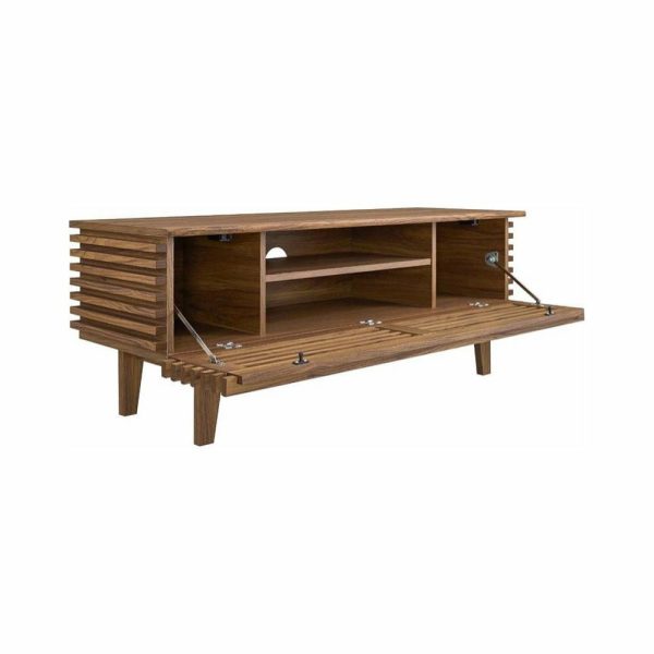 Media Storage |   Modway Render 46″ Modern Wood Tv Stand For Tvs Up To 50″ In Walnut Furniture Media Storage