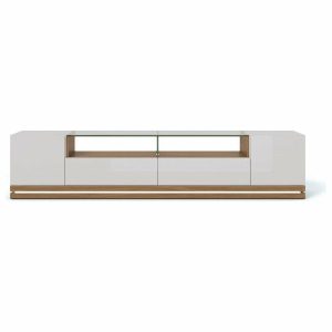 Media Storage |   Vanderbilt Tv Stand, Maple Cream, Off White Furniture Media Storage