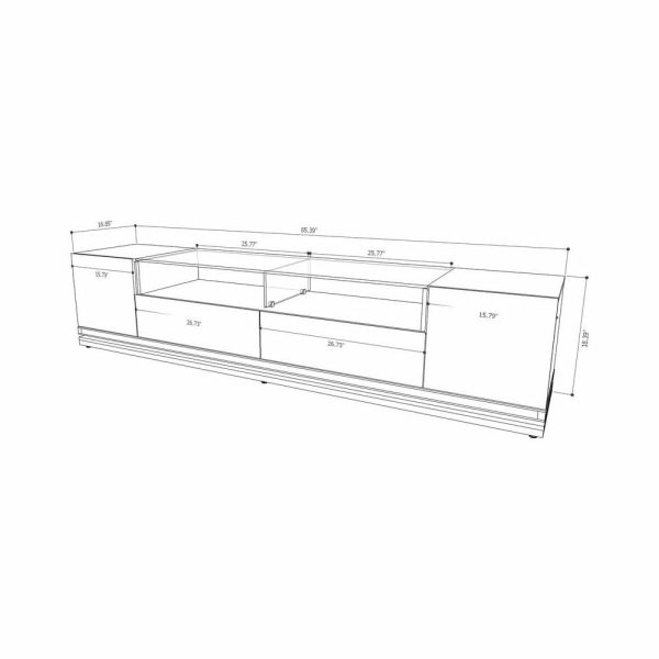 Media Storage |   Vanderbilt Tv Stand, Maple Cream, Off White Furniture Media Storage