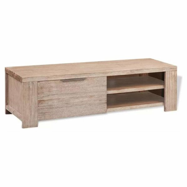 Media Storage |   Vidaxl Tv Stand Tv Unit Sideboard Tv Console Cabinet Solid Brushed Acacia Wood Furniture Media Storage