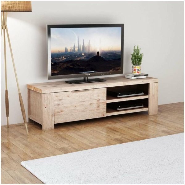 Media Storage |   Vidaxl Tv Stand Tv Unit Sideboard Tv Console Cabinet Solid Brushed Acacia Wood Furniture Media Storage