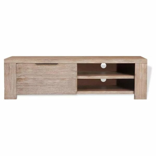 Media Storage |   Vidaxl Tv Stand Tv Unit Sideboard Tv Console Cabinet Solid Brushed Acacia Wood Furniture Media Storage