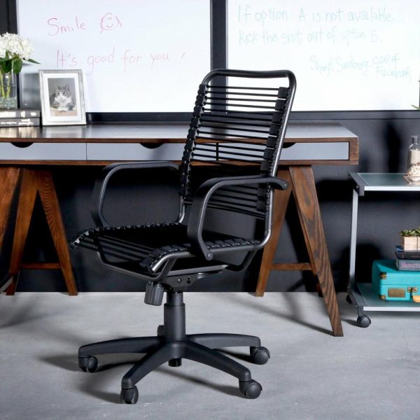 Office Chairs |   Bradley Bungie Office Chair, Black/Graphite Black Furniture Office Chairs