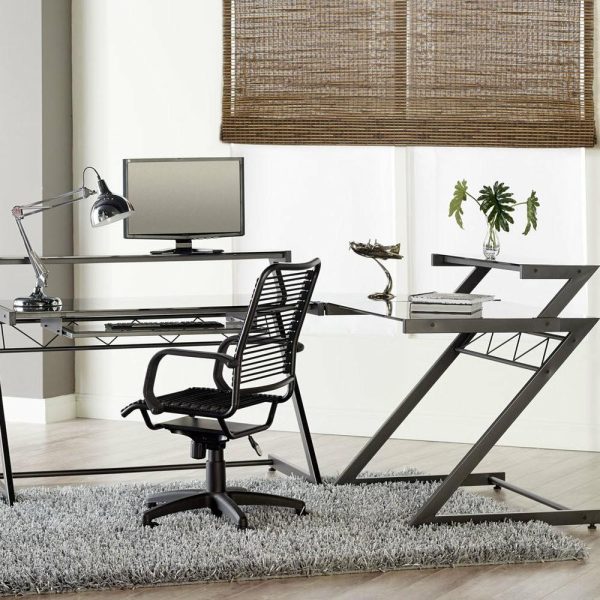 Office Chairs |   Bradley Bungie Office Chair, Black/Graphite Black Furniture Office Chairs