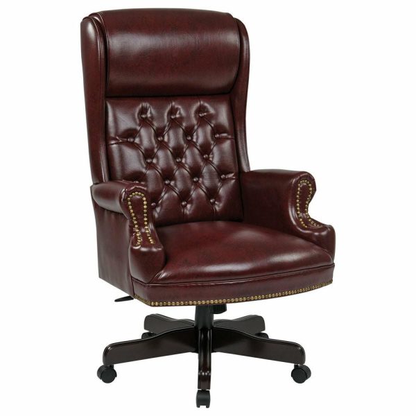 Office Chairs |   Deluxe High Back Traditional Executive Chair Furniture Office Chairs