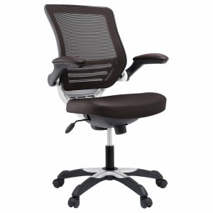 Office Chairs |   Edge Faux Leather Office Chair, Brown Furniture Office Chairs