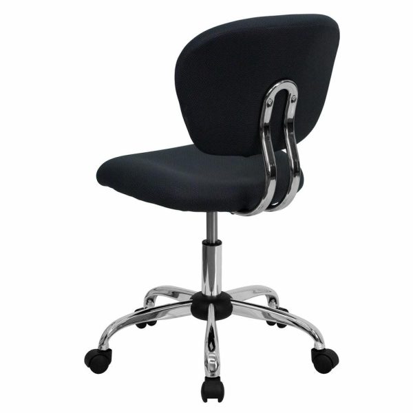 Office Chairs |   Flash Furniture Mid-Back Gray Mesh Task Chair With Chrome Base Furniture Office Chairs