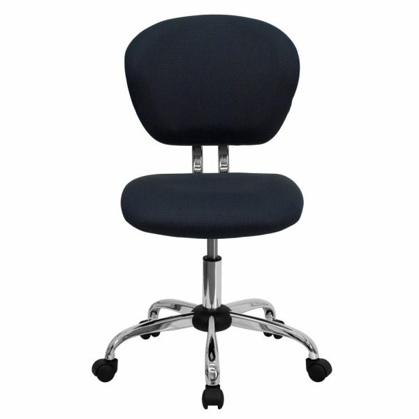 Office Chairs |   Flash Furniture Mid-Back Gray Mesh Task Chair With Chrome Base Furniture Office Chairs