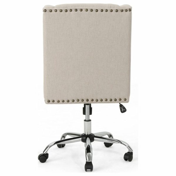 Office Chairs |   Gdf Studio Quentin Contemporary Fabric Swivel Office Chair Furniture Office Chairs